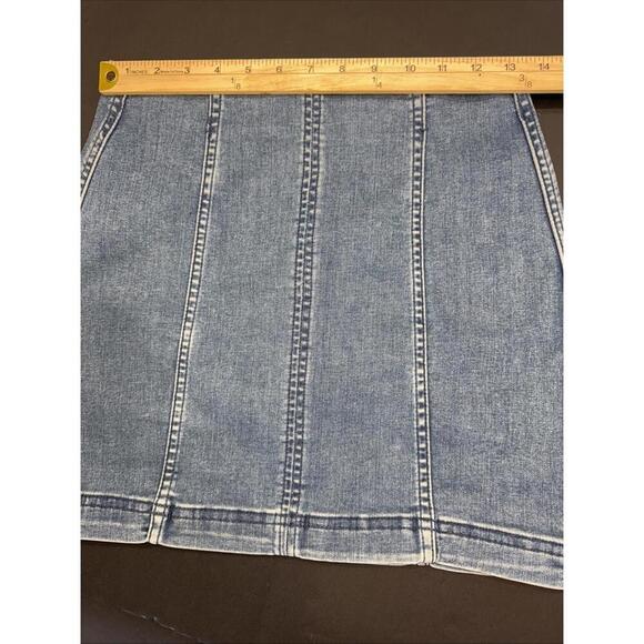 Free People Boho Preppy Business Casual Y2K Hippie Mini Skirt size 6 - Picture 2 of 15